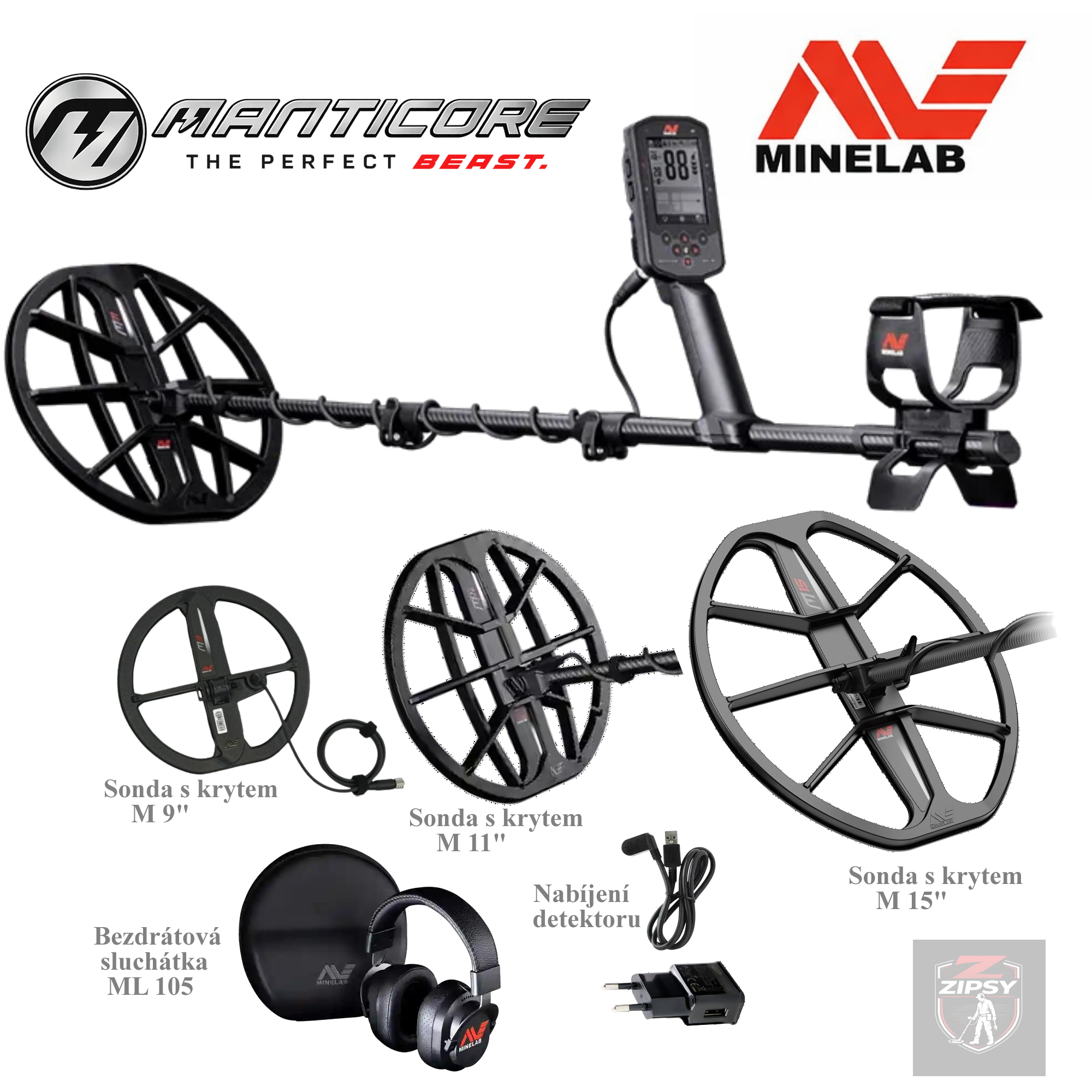 Minelab Manticore je profesionální detektor kovů, teď se 3 sondami zdarma