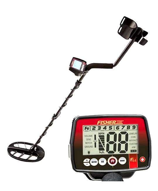 Detektor kovů Fisher F44  s cívkou 28cm 2D