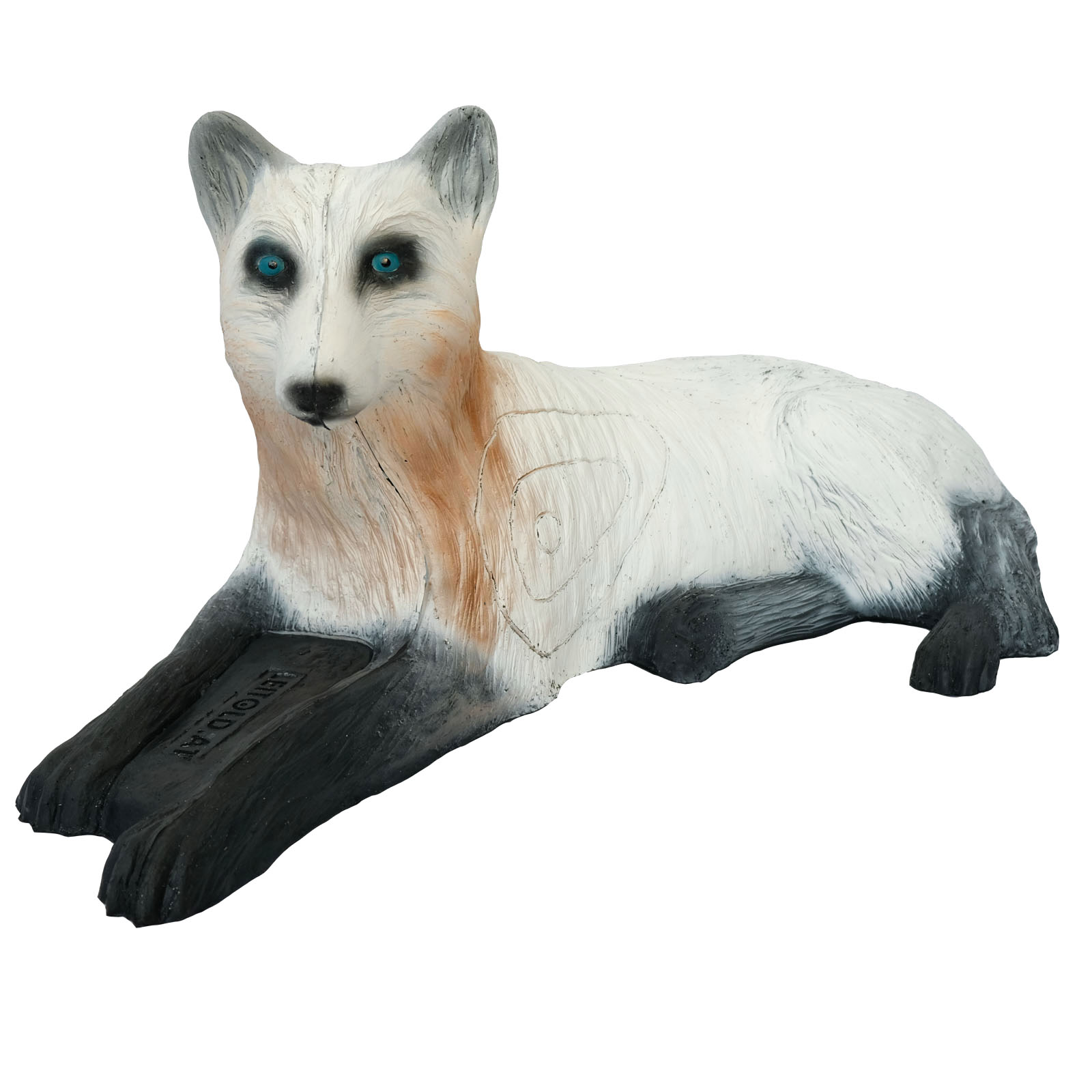 3D terč bílý ležící vlk, terč Leitold