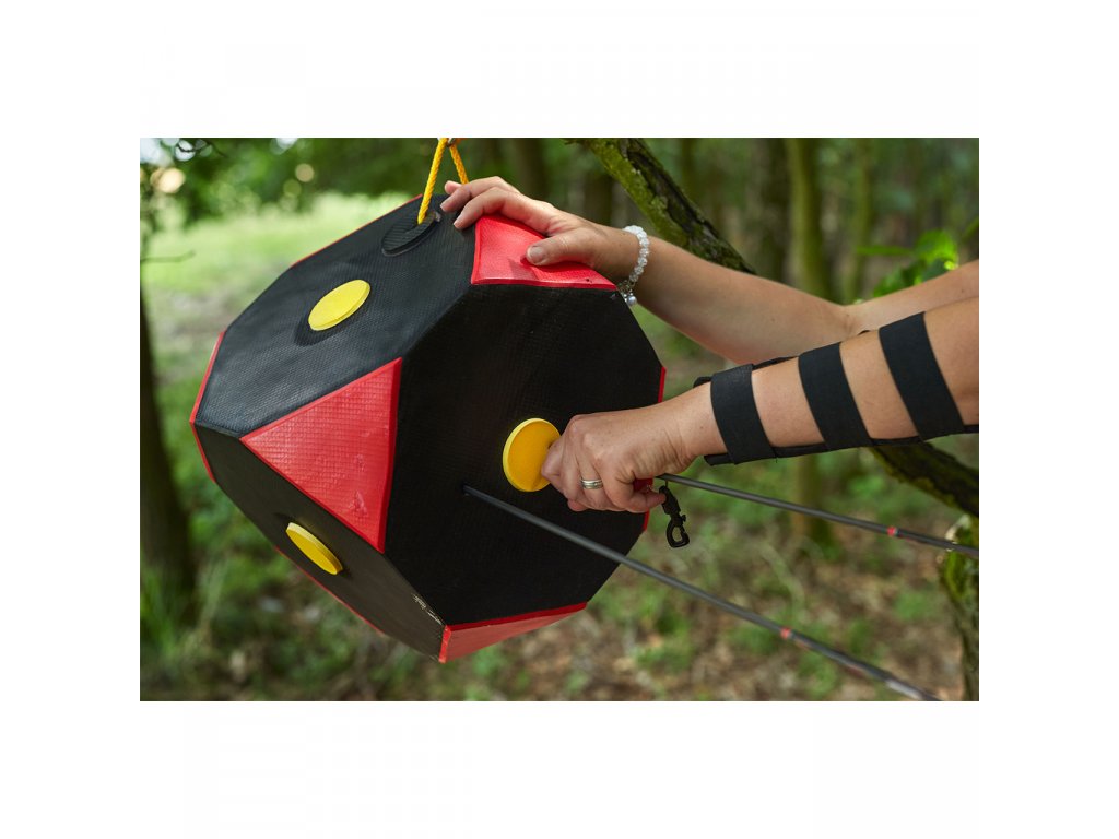 YATE Cube Polimix terč, černá-červená, var. 6