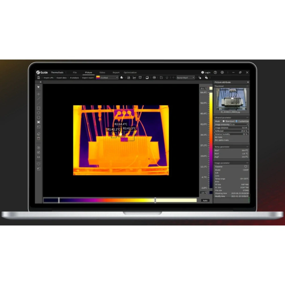  Profesionální ruční termokamera Guide Sensmart H6