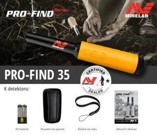 Vodotěsný dohledávací detektor Minelab Pro Find 35