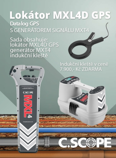 Zvýhodněný set lokátoru C.Scope MXL 4 DBG a generátoru MXT 4